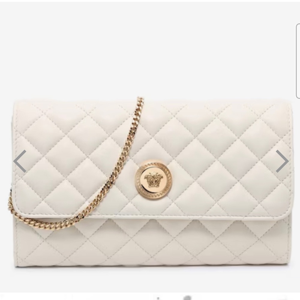Authentic Versace quilted leather clutch